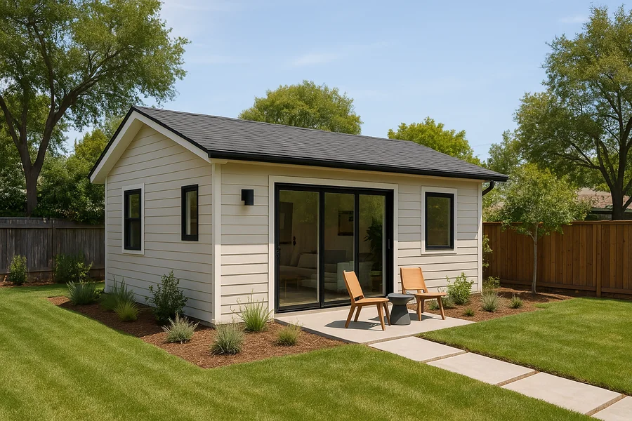 Detached ADU exterior rendering